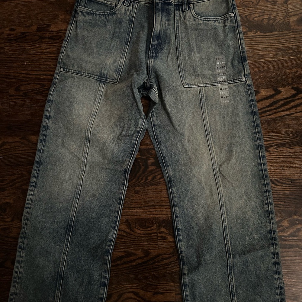 PACSUN baggy light blue washed jeans 32x30 unused (trendy style).